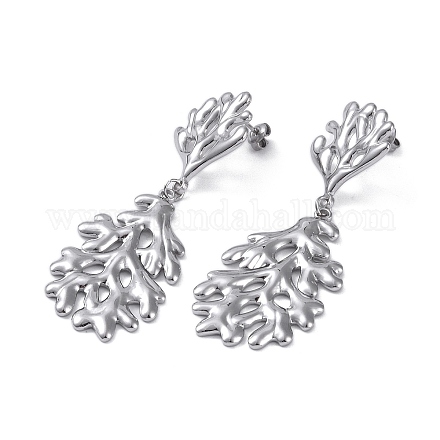 Серьги-гвоздики из нержавеющей стали 304 EJEW-M250-02C-P-1