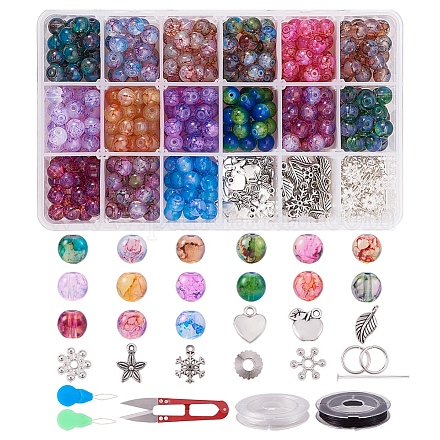 Baking Painted Glass Bead Sets DGLA-PH0002-05-NF-1