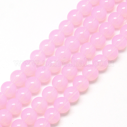 Chapelets de perles en verre peint DGLA-Q023-12mm-DB3-1