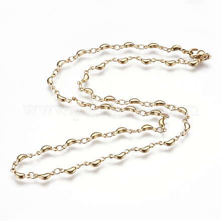 304 Stainless Steel Chain Necklaces STAS-P164-17G-1