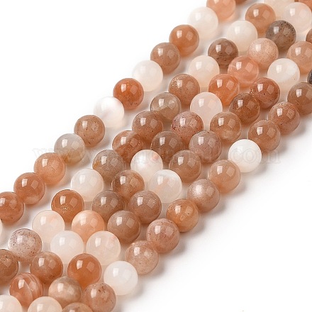 Natural Multi-Moonstone Beads Strands G-J157-6mm-06-01-1