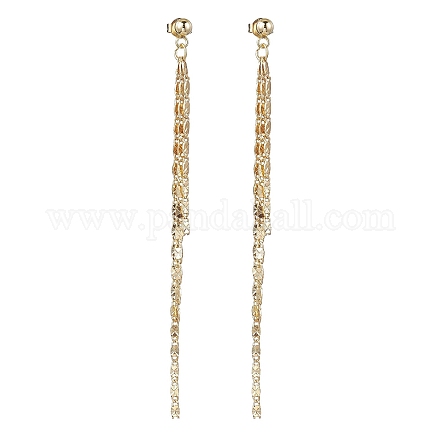 Женские серьги-подвески из латуни с кисточками и цепочкой EJEW-JE05745-1