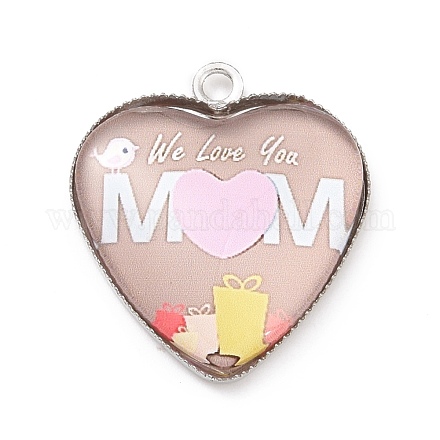Mother's Day Alloy Pendants FIND-A014-01D-1