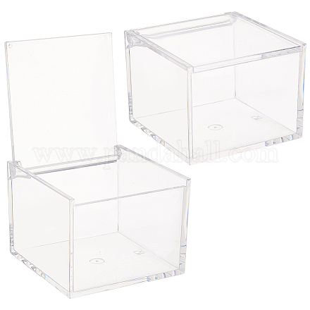 4 rejillas de cajas de regalo de plástico transparente CON-WH0087-68A-1