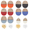 DIY Dangle Earring Making Kits, 12Pcs 6 Colors Resin & Wenge Wood Pendants, Two Tone, Oval, 24Pcs 2 Colors Brass Earring Hooks and 24Pcs 2 Style Brass Jump Rings, Mixed Color