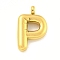 Ion Plating(IP) 304 Stainless Steel Pendants, Letter Charm, Golden, Letter P, 25x15.5x5.5mm, Hole: 3mm