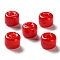Handmade Lampwork Beads, Column, Red, 6~6.5x8~8.5x8~8.5mm, Hole: 1.8mm