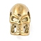 304 Stainless Steel European Beads, Large Hole Beads, Skull, PVD Vacuum Plating, Real 18K Gold Plated, 17.5x11x13.5mm, Hole: 4mm