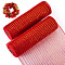 Deco Mesh Ribbons, Tulle Fabric, with Metallic Silk, for Christmas Party Decoration, Skirts Decoration Making, FireBrick, 10-1/4 inch(260mm), 10 yards/roll(9.14m/roll)