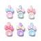 Opaque Cute Resin Decoden Cabochons, Mixed Color, Spoon with Bowknot, 15x9x5mm
