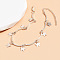 Butterfly Alloy Charm Anklets, Silver, 7-1/2 inch(190mm)