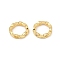 Brass Clear Cubic Zirconia Bead Frame, Ring, Real 18K Gold Plated, 11.5x3mm, Hole: 1.2mm