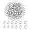 120Pcs 3 Styles 304 Stainless Steel Tube Bails, Loop Bails, Ring, Stainless Steel Color, 9~11x6~8x2~2.5mm, Hole: 1.5~2mm, Inner Diameter: 4~6mm, 40pcs/style