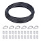 Stainless Steel Wire Sets, with 304 Stainless Steel Wire Guardian and Aluminum Slide Charms, Stainless Steel Color, 15 Gauge, 1.5mm, 50m