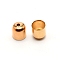 Iron Cord End, Column, Light Gold, 6x6.8~7.3mm, Hole: 1.4~1.6mm, Inner Diameter: 5.4~5.6mm, about 100pcs/bag
