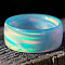 Acrylic Finger Rings, Ring, Cyan, US Size 9(18.9mm)
