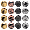 16Pcs 4 Colors Brass Micro Pave Cubic Zirconia Beads, Round, Mixed Color, 10mm, 4pcs/color
