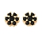 Brass Micro Pave Cubic Zirconia Beads, Cadmium Free & Nickel Free & Lead Free, Flower, Real 18K Gold Plated, 7x7.5x3.5mm, Hole: 0.8mm