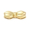 Brass Magnetic Clasps, Lotus, Real 18K Gold Plated, 18x6.5x4.5mm, Hole: 0.7x3mm