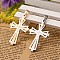 304 Stainless Steel Cross Pendants, Mixed Color, 39.5x25x2mm, Hole: 4x6mm