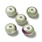 Handmade Porcelain Beads, Rondelle, Dark Sea Green, 12x7mm, Hole: 3.3mm