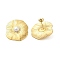 304 Stainless Steel Shell Pearl Flower Stud Earrings for Women, Golden, 35x29.5mm