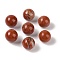 Natural Red Jasper No Hole Sphere Beads, Round, 14mm