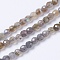 Natural Labradorite Beads Strands, Faceted, Round, 4mm, Hole: 0.8mm, about 102pcs/strand, 15.7 inch(40cm)