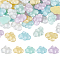 50Pcs 5 Colors Transparent Resin Cabochons, Cloud, with Glitter Powder, Mixed Color, 20x27x6mm, 10pcs/color