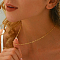 Minimalist Crafted S925 Silver Bead Lock Collarbone Necklace for Women.