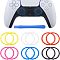 6 Pairs 6 Colors Plastic Decorative Accent Rings for Game Controller, with 1Pc POM Resin Pry Tool, Mixed Color, Ring: 22x2.5mm, 1 pair/color, Tool: 84x12x12mm