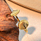 Shell Shape 304 Stainless Steel Cuff Bangles for Women, Golden, Inner Diameter: 2-1/2 inch(6.3cm)