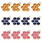 Alloy Enamel Pendants, Honeycomb, Light Gold, Mixed Color, 21x17.5x1.5mm, Hole: 1.6mm, 3colors, 8pcs/color, 24pcs/box