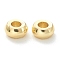 Brass Beads, Long-Lasting Plated, Column, Real 18K Gold Plated, 3x1.5mm, Hole: 1.2mm