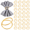 40Pcs Alloy Napkin Rings, Napkin Holder Adornment, for Place Settings, Wedding & Party Decoration, Golden, 46x24mm