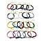 3MM Round Nylon Braided Cord Bracelet Making, Knot, with Golden 202 Stainless Steel Lobster Clasp & Brass Finding, Mixed Color, 6.69x0.39 inch(17x1cm)
