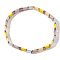 Vintage Ethnic Style Glass Seed Beads Stretch Bracelets for Women, Rectangle, Mixed Color, Inner Diameter: 6-1/4 inch(16cm)~6-1/2 inch(16.5cm)