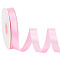 Polyester Ribbon, for Clothes Accessories, Pink, 1 inch(25mm), about 100.00 Yards(91.44m)/Roll