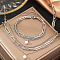 3-Layer 304 Stainless Steel Oval Link Chain Necklaces & Bracelets Sets, with Plastic Pearl Round Charm, Stainless Steel Color, 400mm