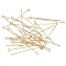 Iron Eye Pin, Cadmium Free & Lead Free, Light Gold, 40x0.7mm, Hole: 2mm, about 3000pcs/500g