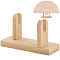 Wood Display Stands, Display Fan Holder Stands, Wheat, 6.25x11x3.95cm