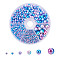 Rainbow Acrylic Imitation Pearl Beads, Gradient Mermaid Pearl Beads, No Hole, Round, Colorful, 2.5~8mm, 1253pcs/box