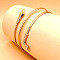 Alloy Upper Arm Open Cuff Bangles for Women, Snake, Golden, Inner Diameter: 2-7/8~3-1/8 inch(7.3~8cm)