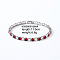 Brass Micro Pave Cubic Zirconia Slider Bracelets for Woman, Square, Red, Inner Diameter: 6-3/4 inch(17cm)