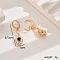 Elegant Copper Flower Hoop Earrings, with Cubic Zirconia, for Wedding Party