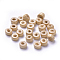 Natural Maple Wood Beads, Lead Free, Flat Round, Dyed, Beige, 6x3mm, Hole: 2mm, about 2747pcs/186g