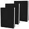 Elastic Fabric Book Covers, Elastic Notebook Wraps, Rectangle, Black, 180x322x1mm, 3pcs