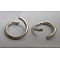 Iron Jump Rings, Cadmium Free & Lead Free, Open, Platinum Color, Single Ring, 21 Gauge, 5x0.7mm, Inner Diameter: 3.6mm