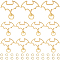 30 Sets Alloy Swivel Clasps, Bat, Golden, 40x40x6mm, Hole: 9x5mm