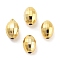 CCB Plastic Beads, Faceted, Oval, Golden, 9x6mm, Hole: 1.5mm.